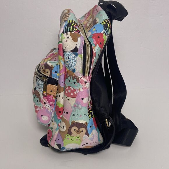 Original Squishmallows Mini Backpack Kelly Toys Logo Plate 10x10x5 In Multicolor - Picture 7 of 10